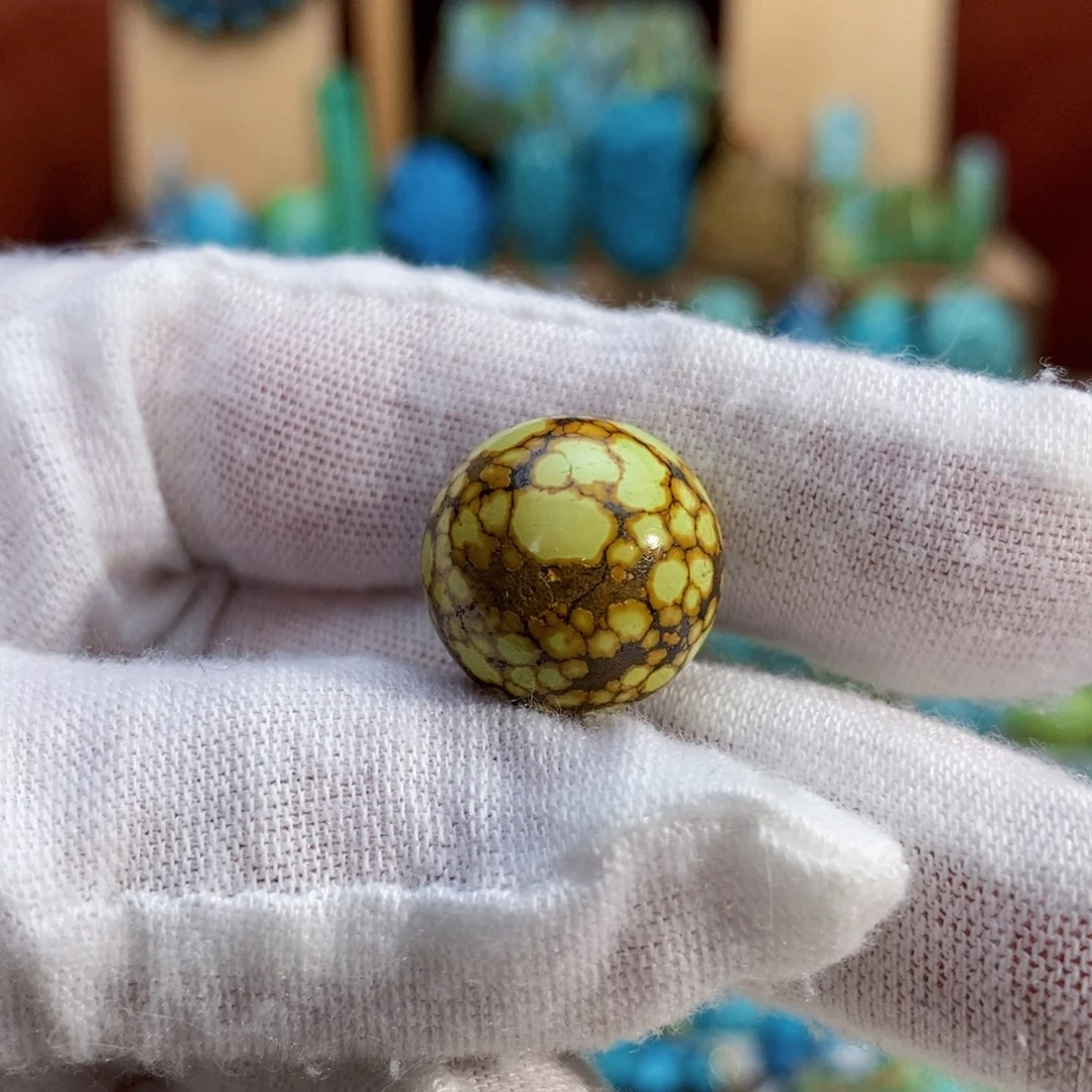 定制绿松石网花圆珠