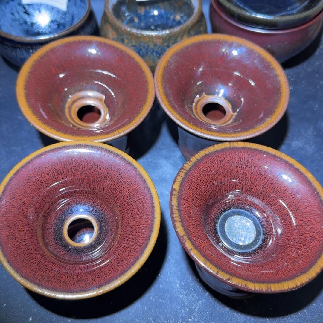 茶盏用****6福建盏茶器四个茶漏茶漏架