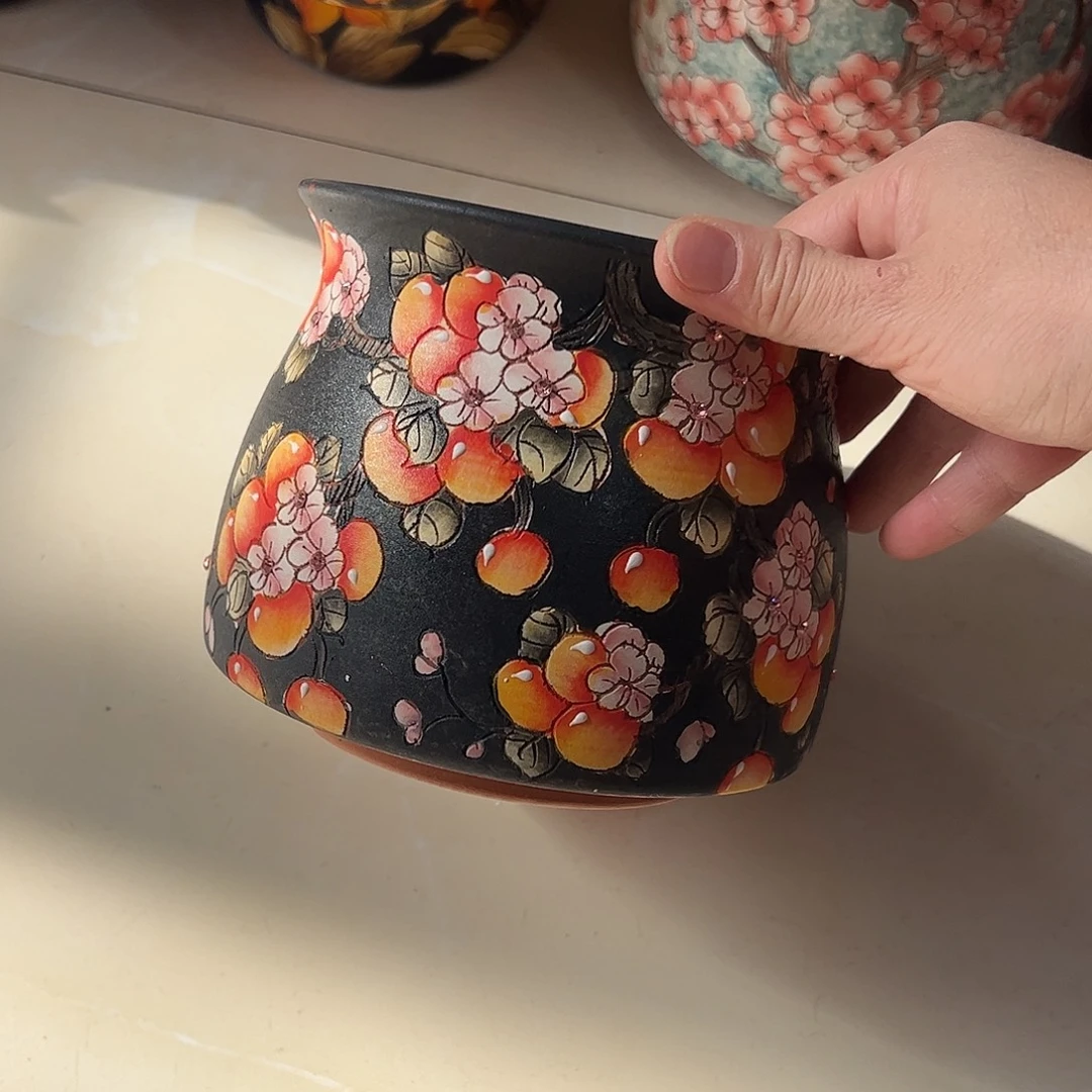 景德镇炫彩手绘口14高12.5