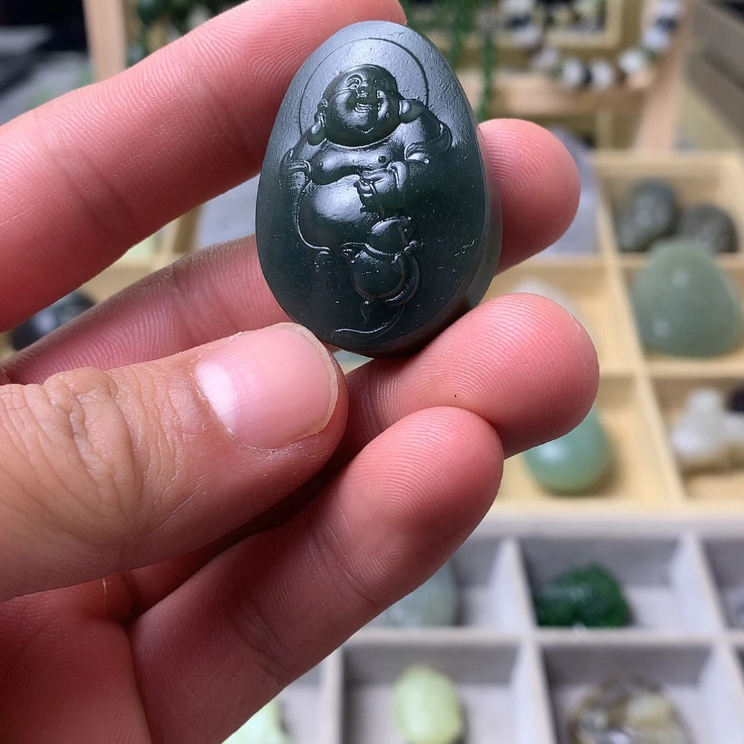 和田玉未镶嵌吊坠(不含链)