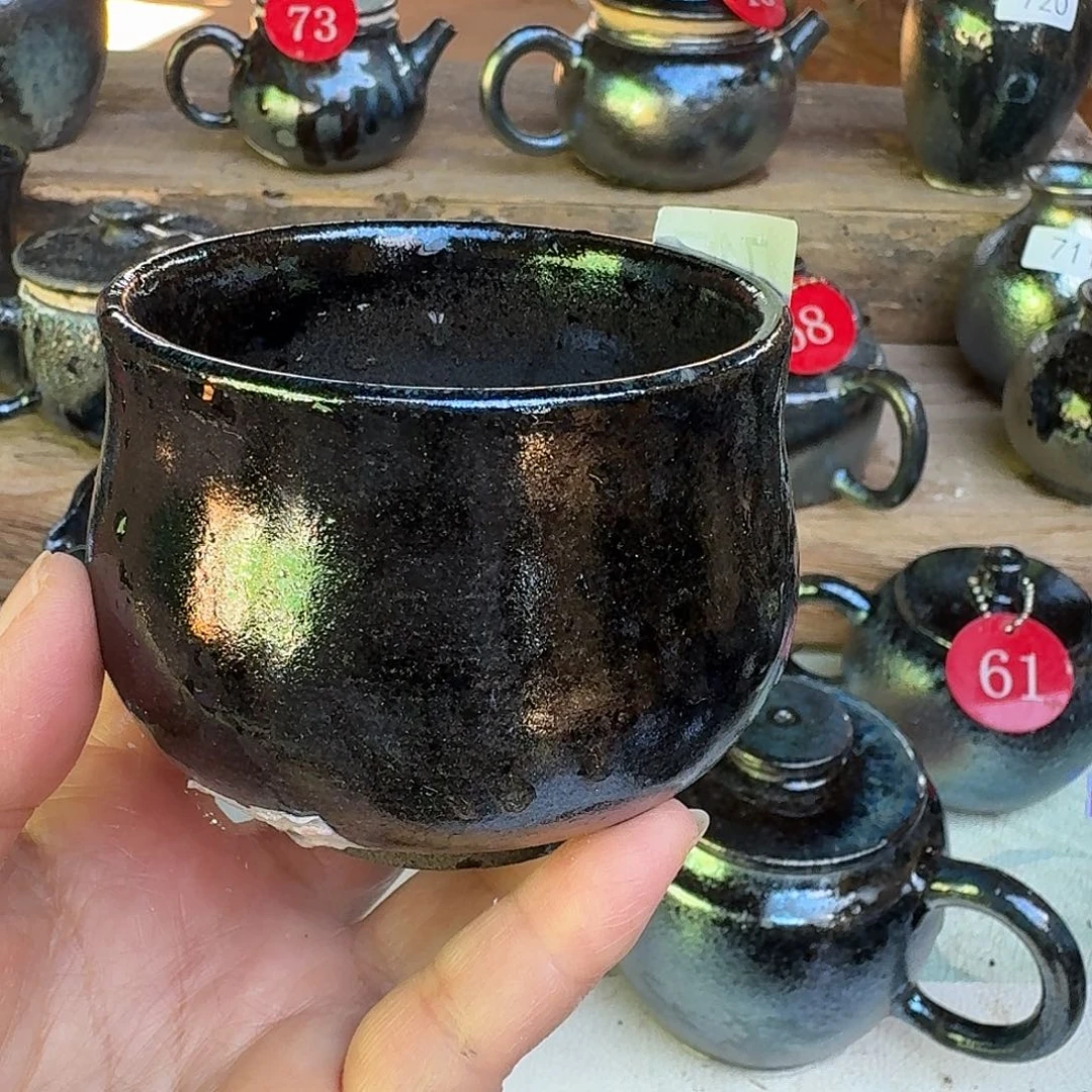 夜***露壶建水紫陶紫泥柴烧杯