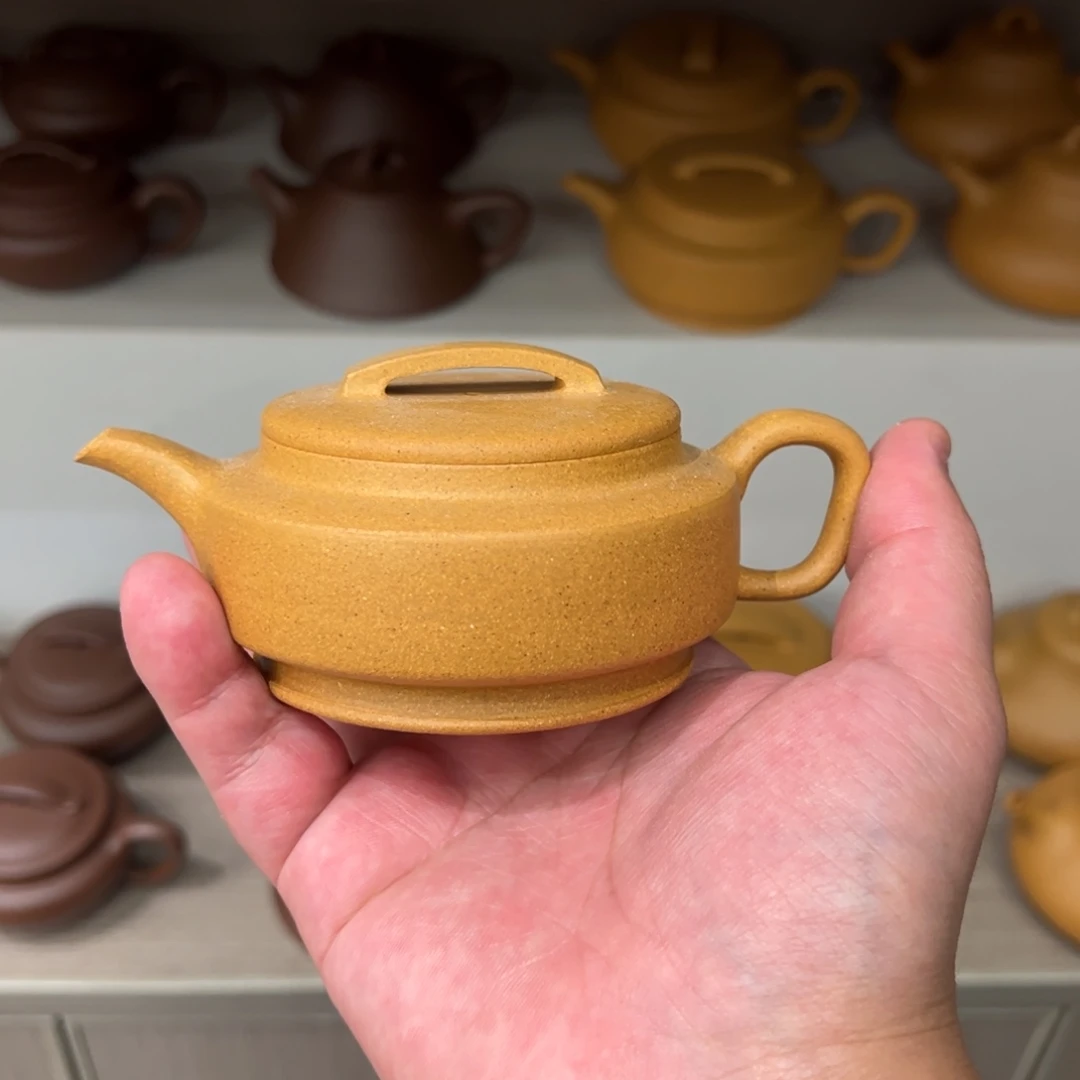 茶壶紫砂150cc黄金段周盘