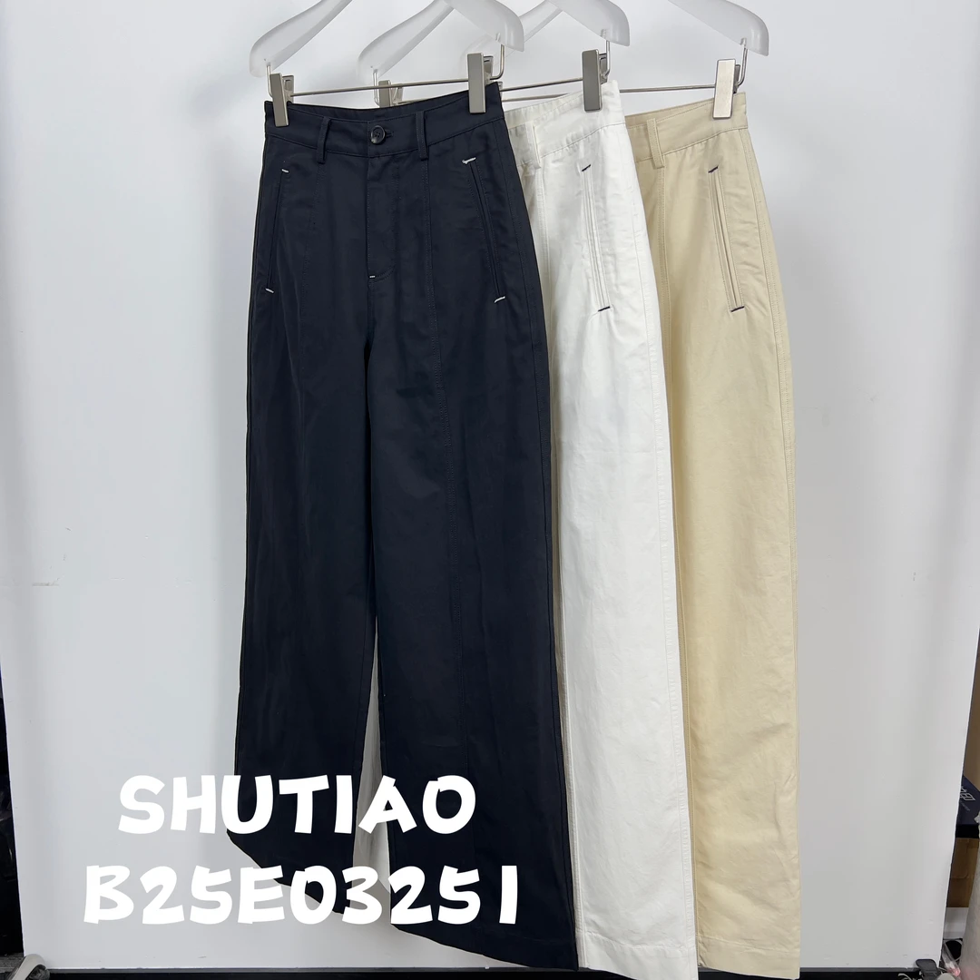 【SHUTIAO】2025夏季：新款小众设计款裤子B25E03251
