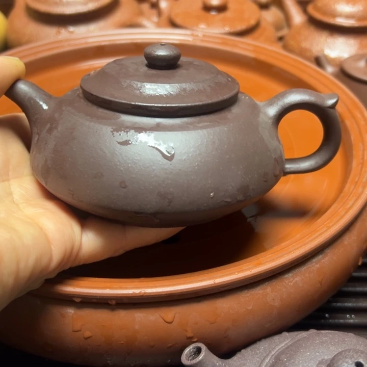 紫砂茶壶宜兴原矿天青泥料