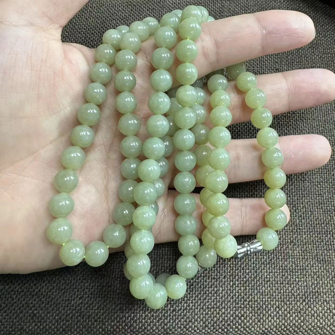 天然和田玉老料圆珠卡8mm左右妈妈链多圈手串多样性拍一发一