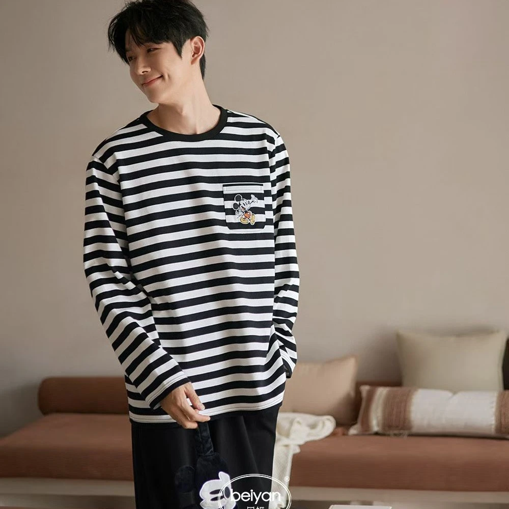 贝家21074男款长袖长裤   2025年秋冬新款情侣款套装