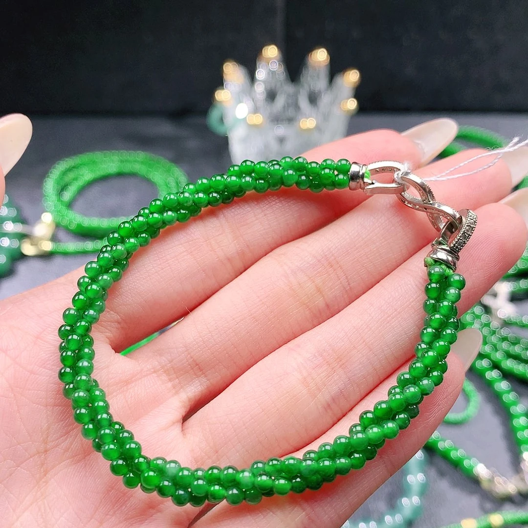 翡翠未镶嵌手串手链