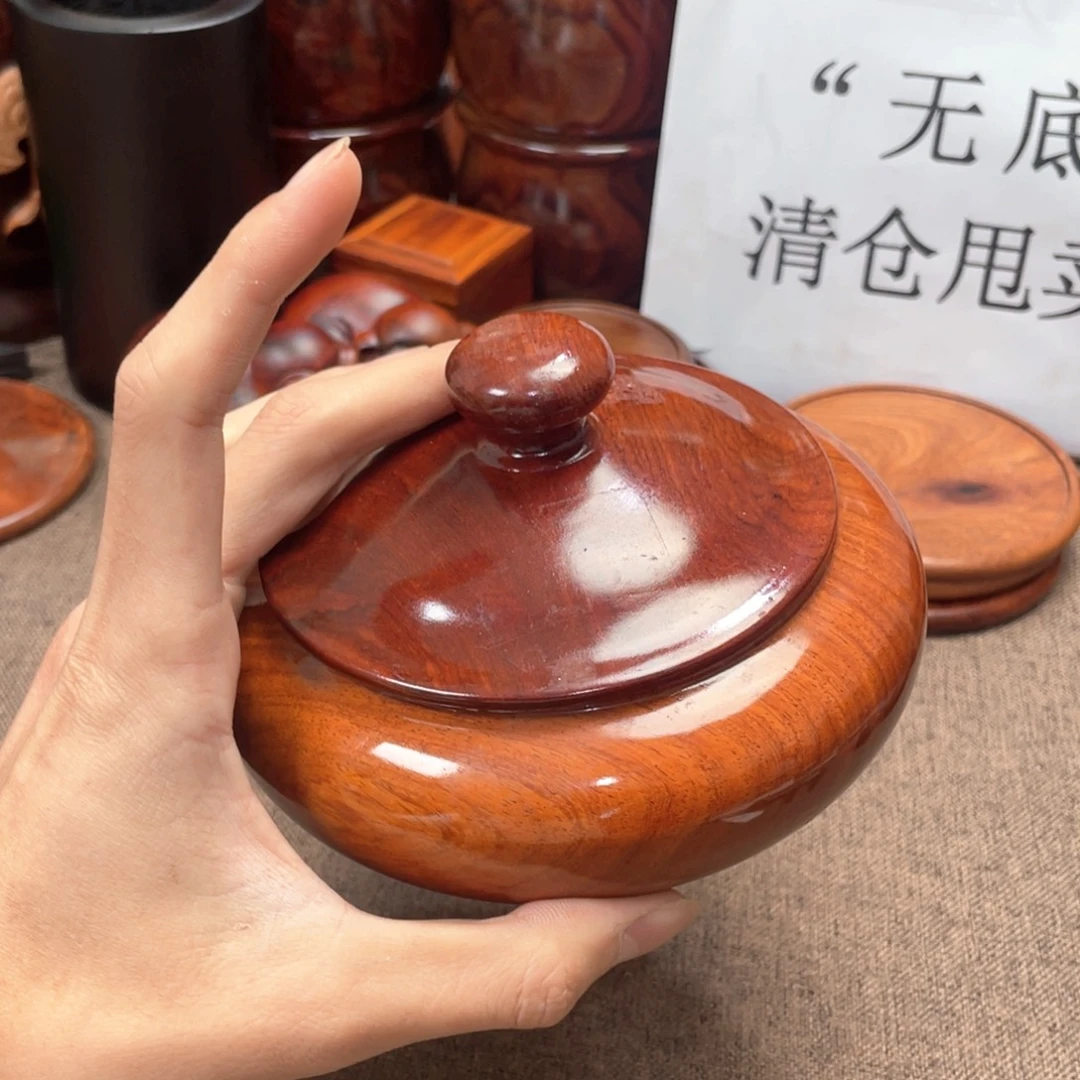 大果紫檀（缅甸花梨）木罐