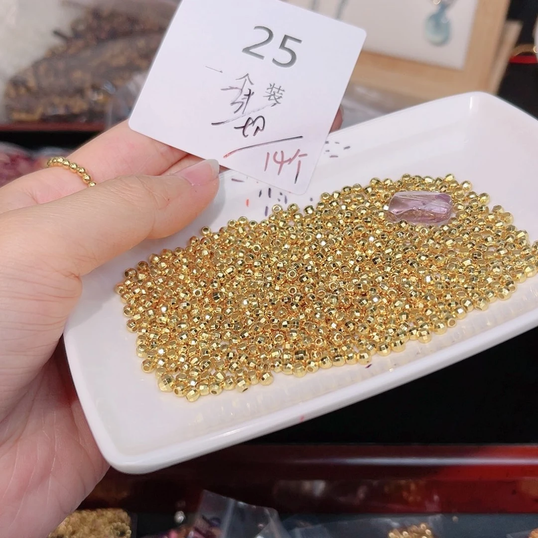 紫晶珠宝半成品银S925镀金镶嵌25