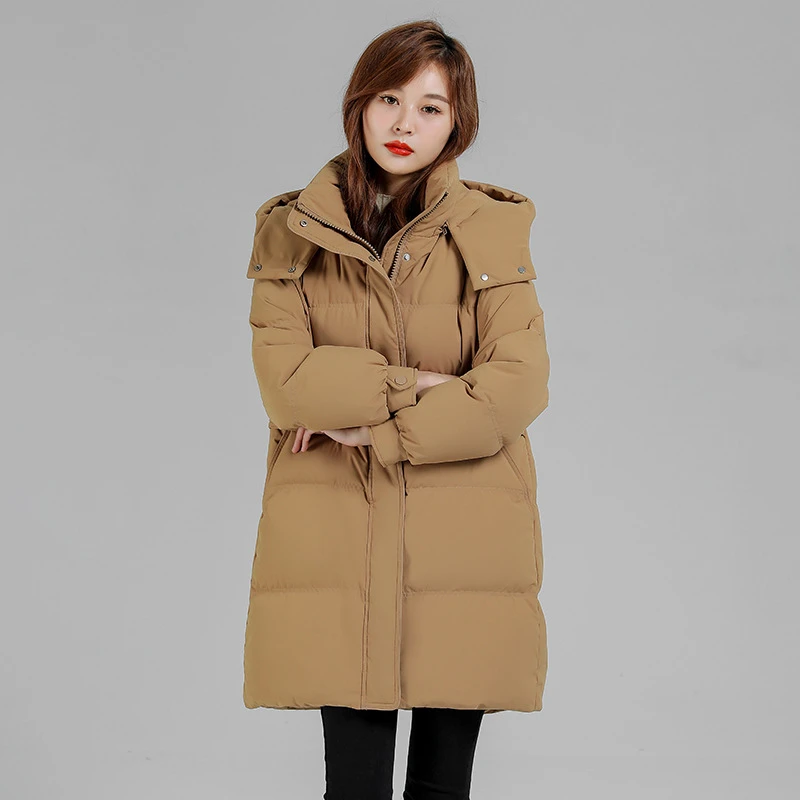 2024冬羽绒棉服女新款时尚宽松连帽棉衣韩版百搭洋气冬季加厚棉袄