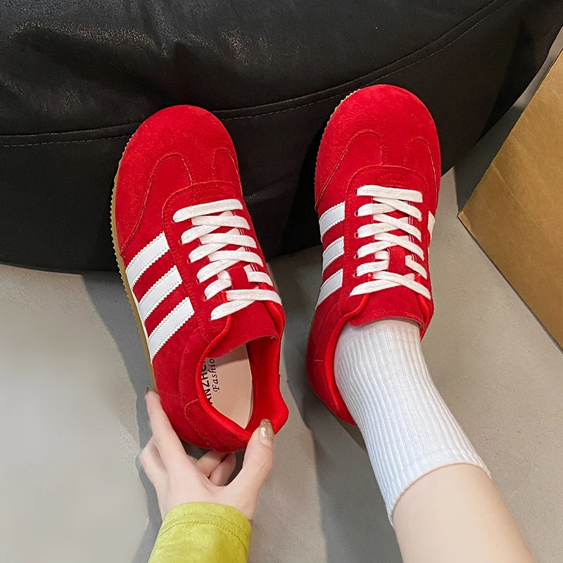 阿缘休闲韩版时尚休闲春季2025新款休闲轻便德训鞋(皮面)5801