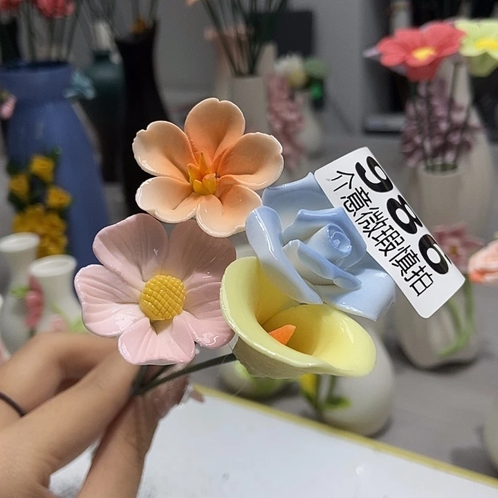 陶瓷纯手工捏花设计