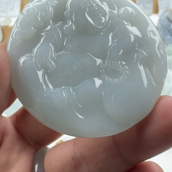 翡翠未镶嵌颈饰天然缅甸A货翡翠