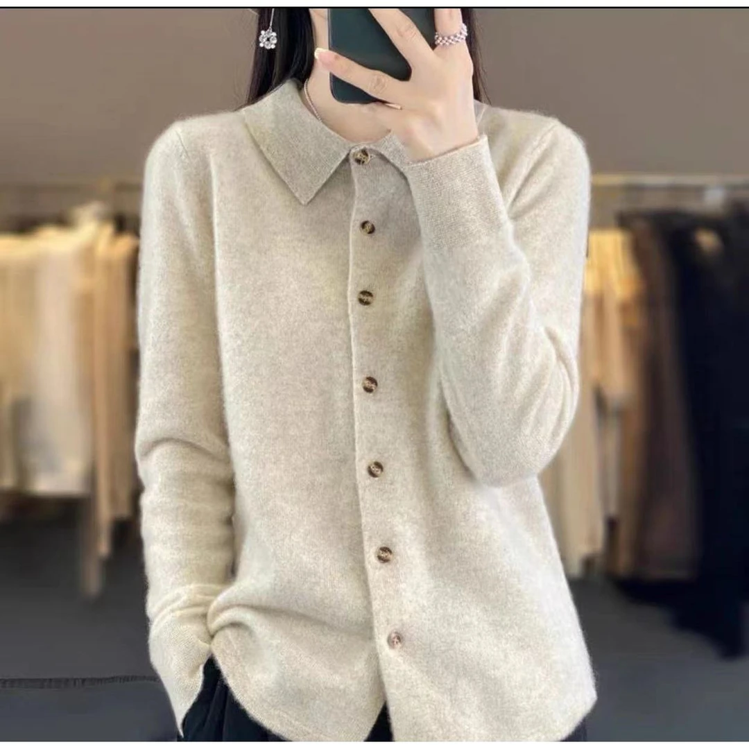 【梅姐专属】气质长袖羊毛衫上衣百搭女士宽松秋冬YM-QHNYG-CSL01