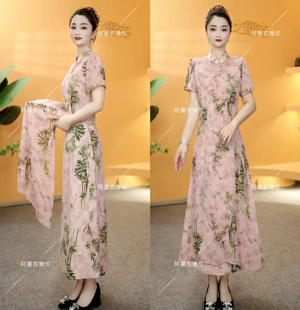 【衣雅严选】8100-1868#新款桑丝纱拼弹力缎面双层纱假两件连衣裙
