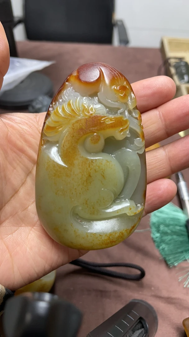 和田玉 马到成功 把件