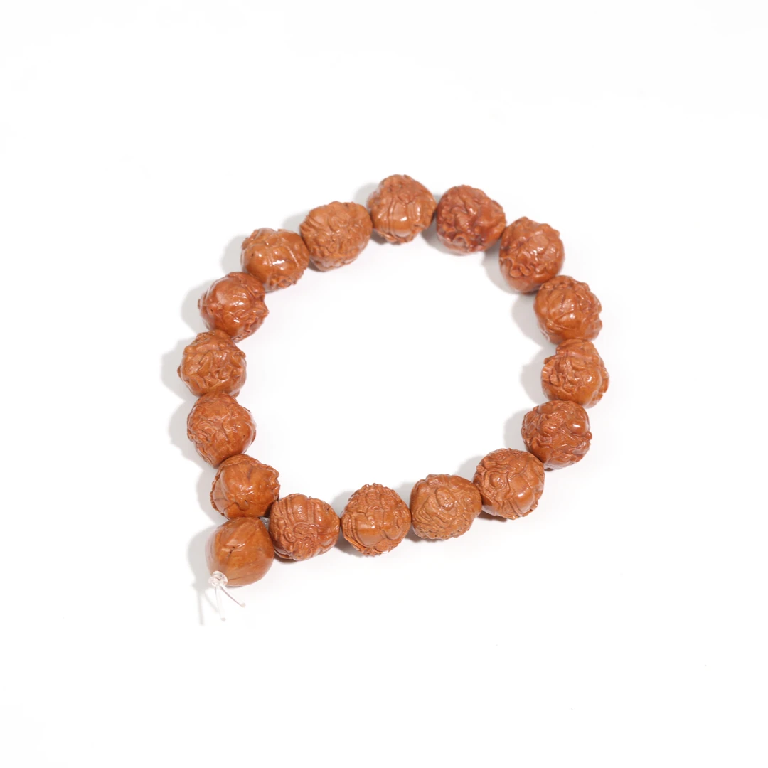 秦岭龙纹桃核荷叶财神13mm左右20g左右 Y0927-05