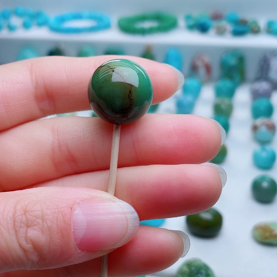 绿松石18K金镶嵌珠宝奇石