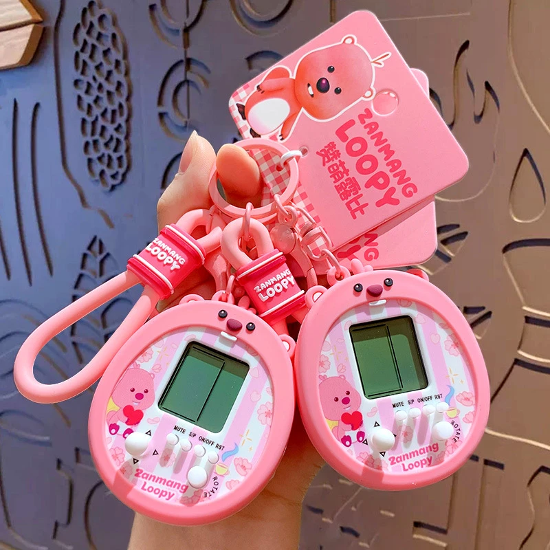 创意卡通赞萌露比游戏机钥匙扣学生书包挂件汽车钥匙链