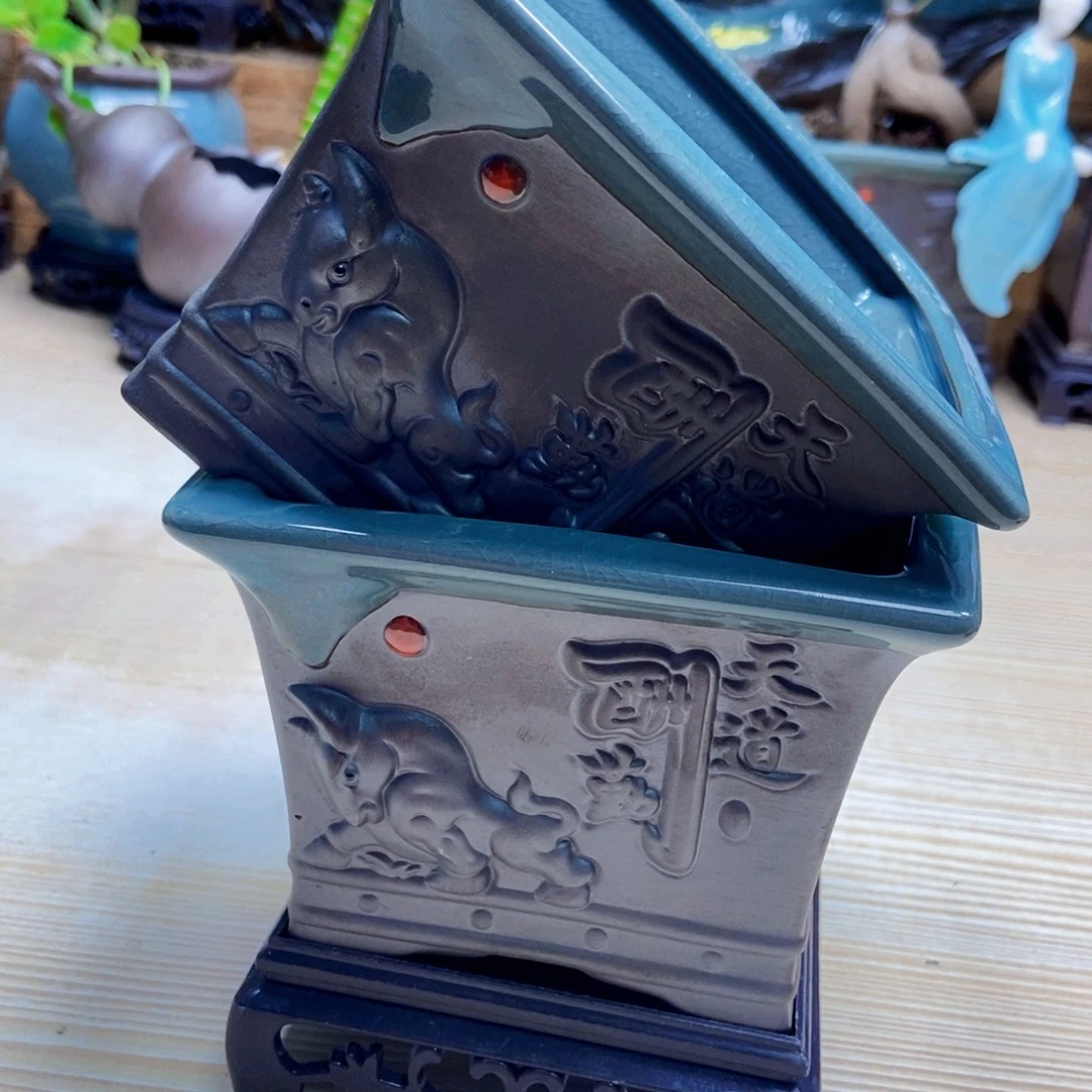 瓷片陶瓷花盆陶瓷艺术