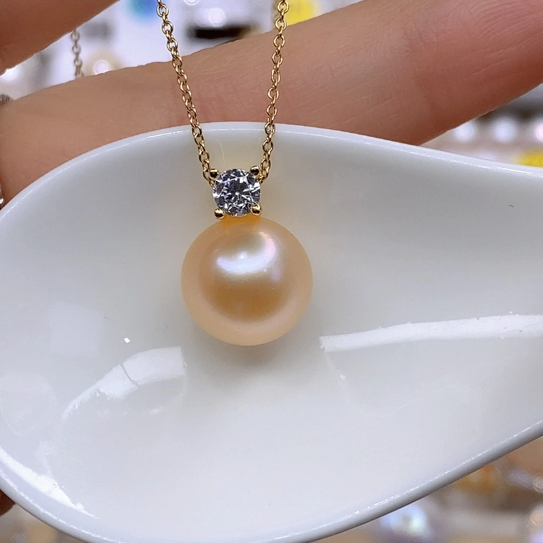 淡水珍珠颈饰银S925镶嵌F