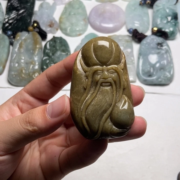 翡翠未镶嵌颈饰寿星28