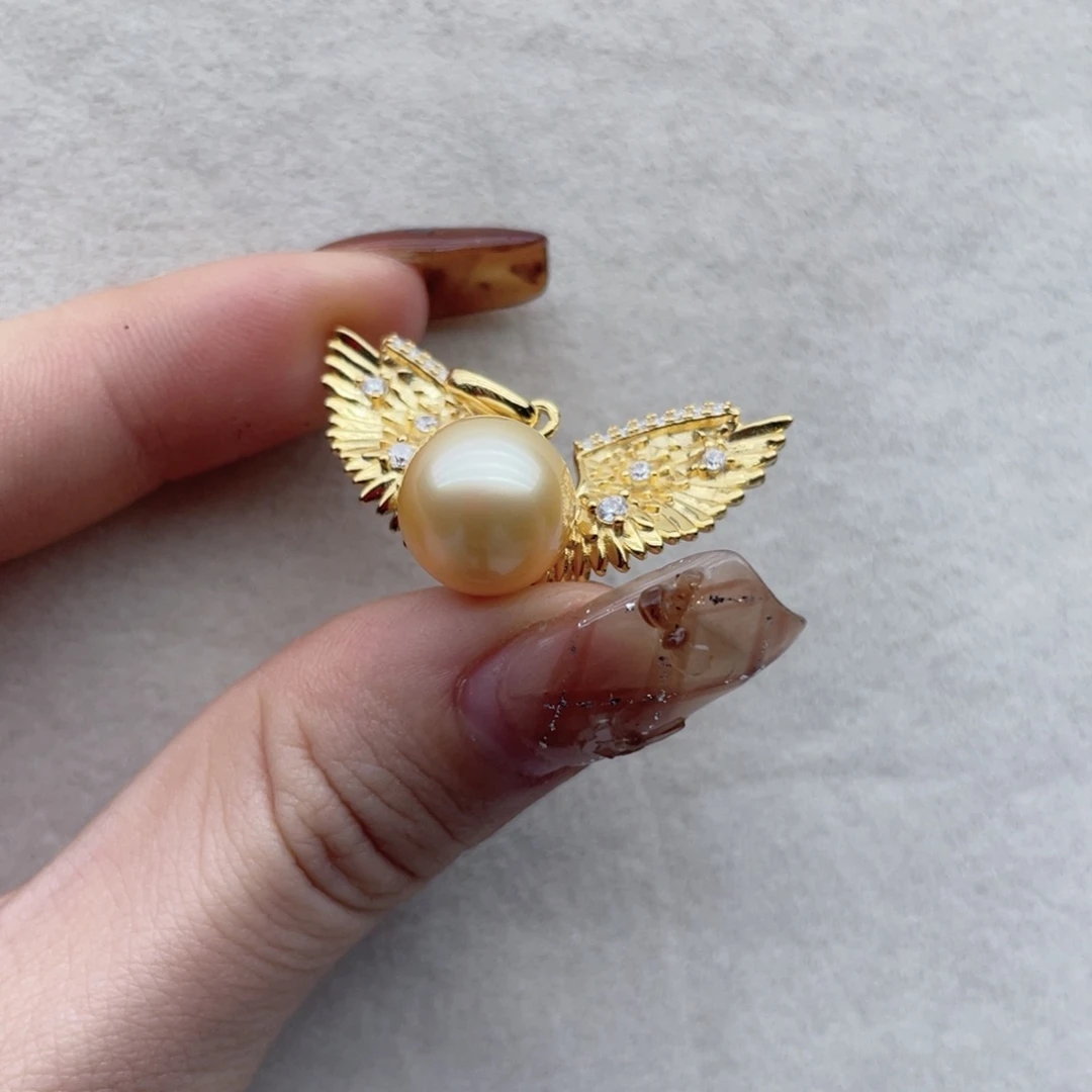 银S925镶嵌海水珍珠颈饰A65