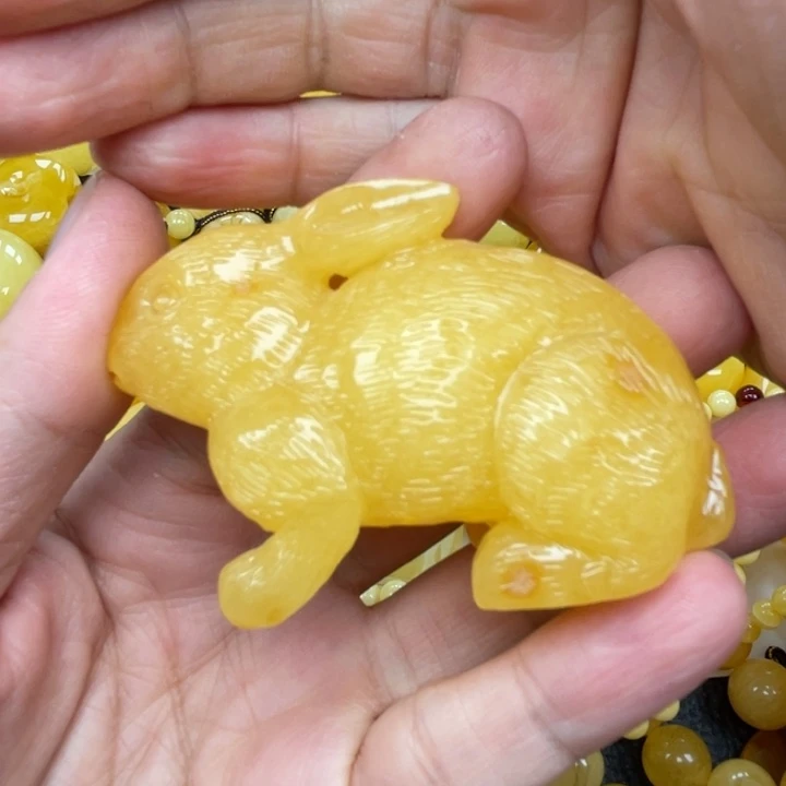 裸石蜜蜡未镶嵌蜜蜡手把件