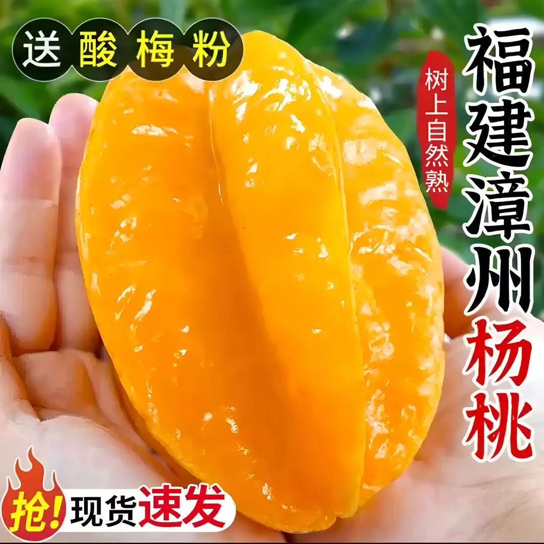 《顺丰/京东》福建漳州新鲜现摘树上熟清甜多汁杨桃当季水果直发