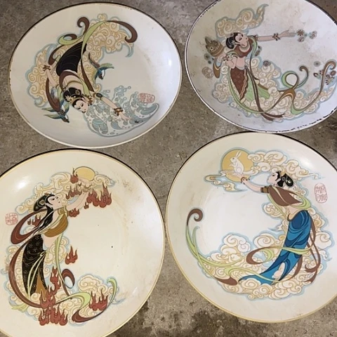 瓷片国营厂库存微瑕23厘米