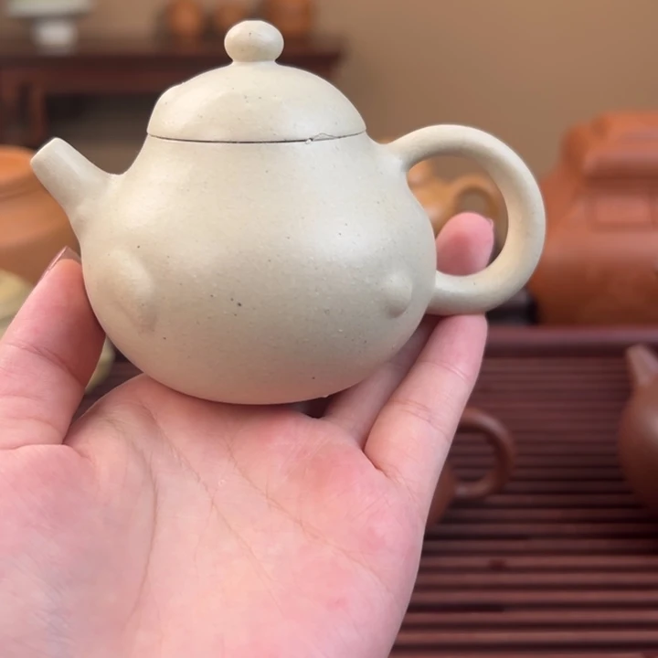 6***1茶壶紫砂白段微瑕