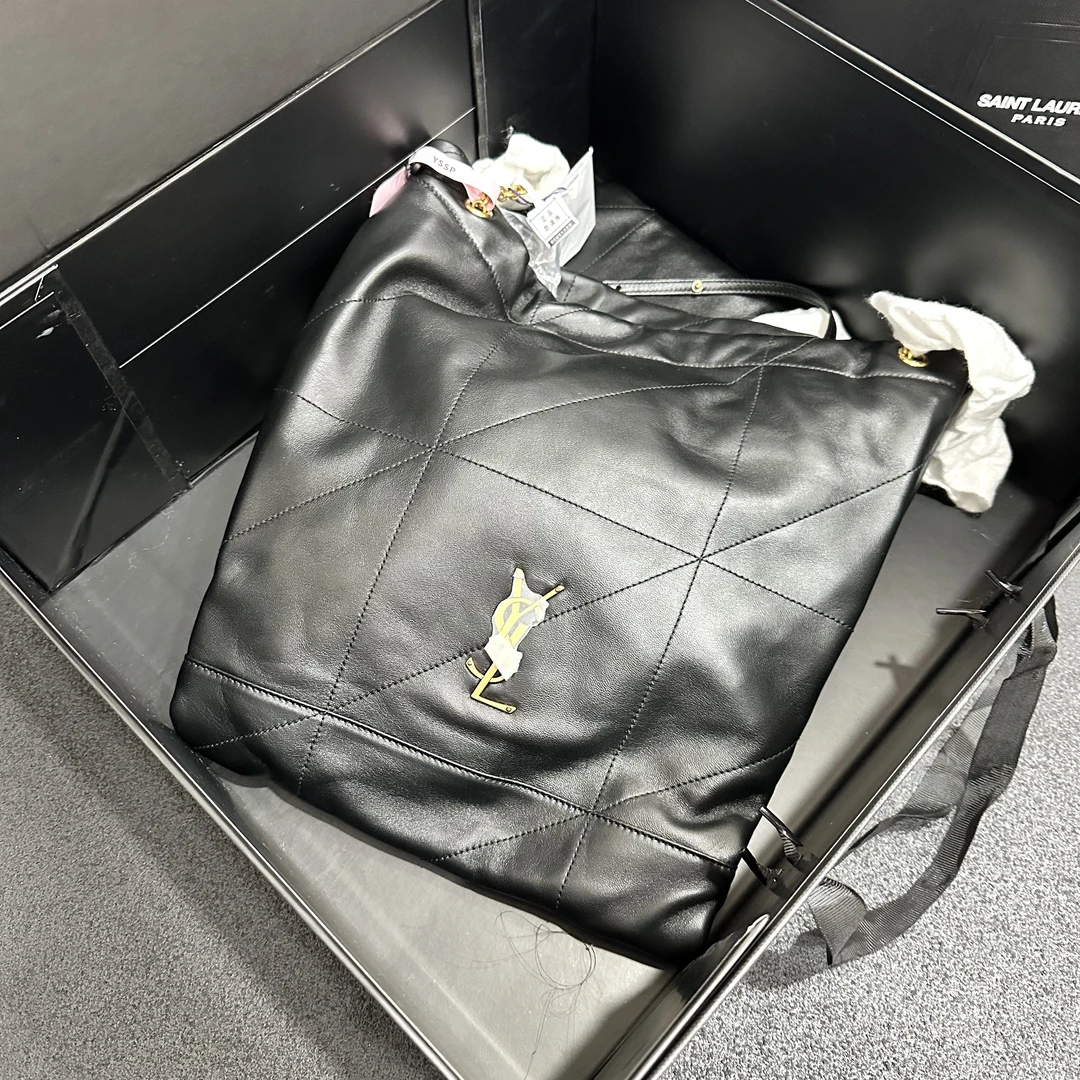 未使用 YSL/圣罗兰 壹所奢品/垃圾袋 黑色 小号 新款 腋下包 双12