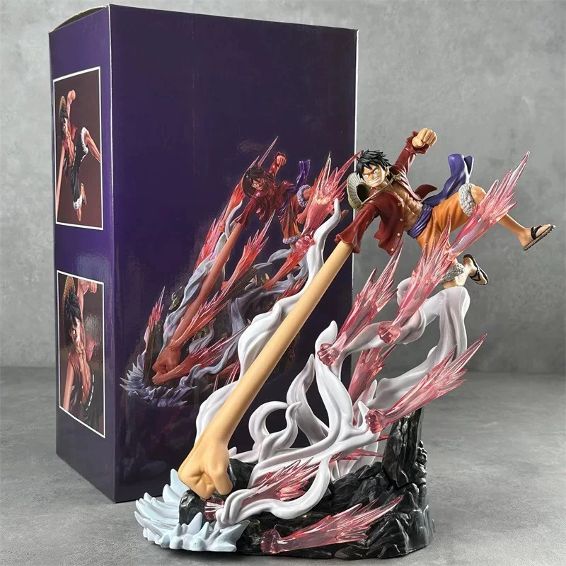 海贼王机枪路飞30CM长手橡胶果实战斗场景动漫手办潮玩摆件