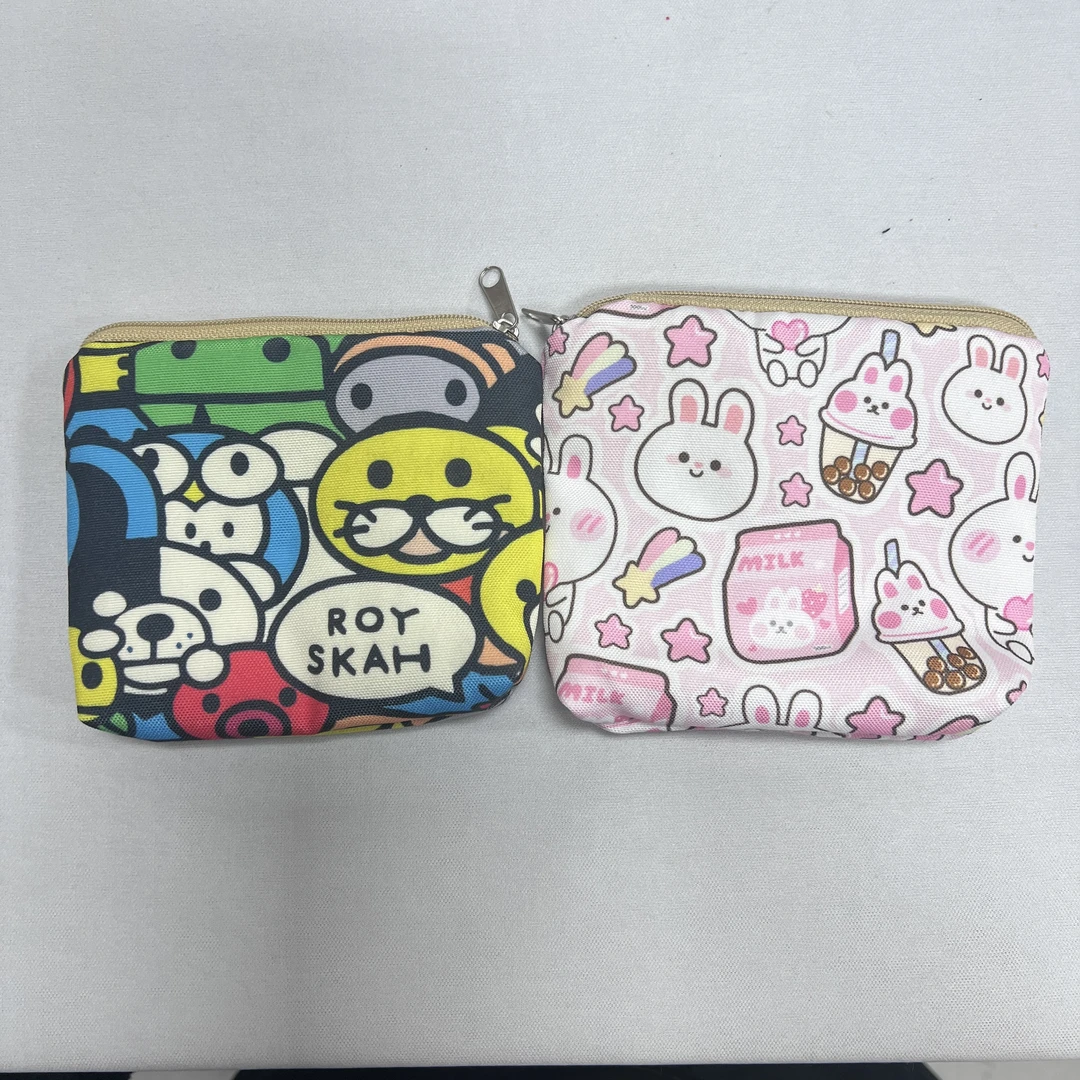 零钱袋碎花便捷帆布收纳小包包学生饭卡卡通小清新证件包硬币卡包