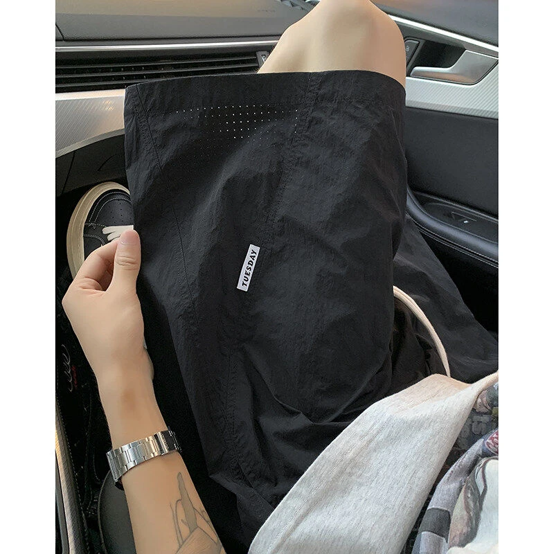 美式网眼速干短裤男夏季透气潮牌沙滩裤篮球运动休闲薄款五分裤子