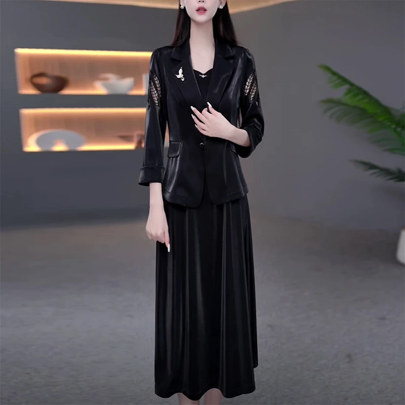 优雅时尚气质减龄修身显瘦洋气高端大气上档次妈妈装遮肚子连衣裙