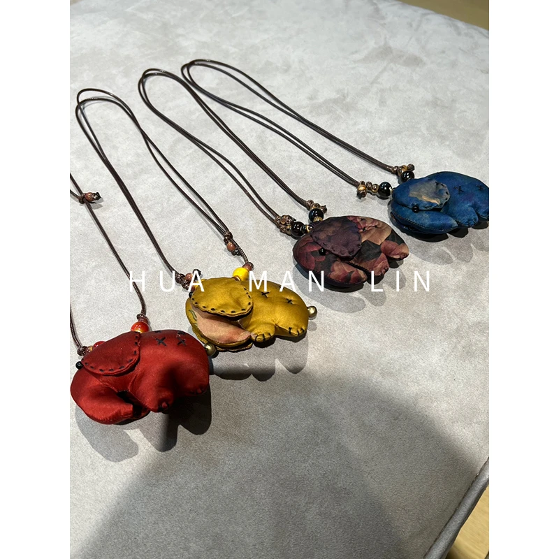 【花滿林】‘小象’四色真丝桑蚕丝珠珠挂件028