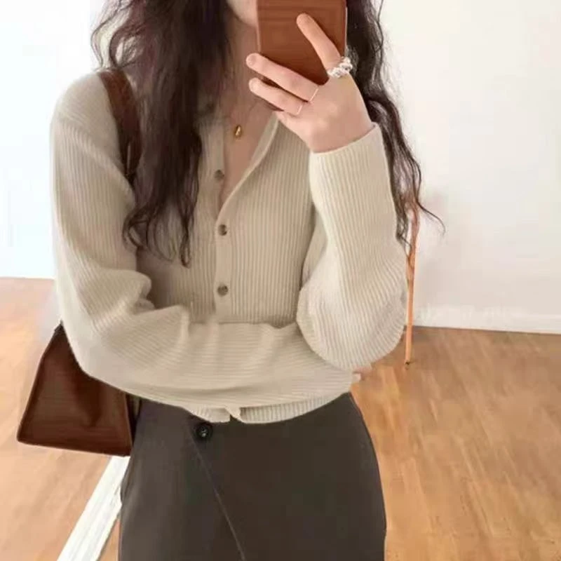 甄选澳洲羊毛英伦风女士羊毛衫高端轻奢网红针织衫百搭时尚打底衫