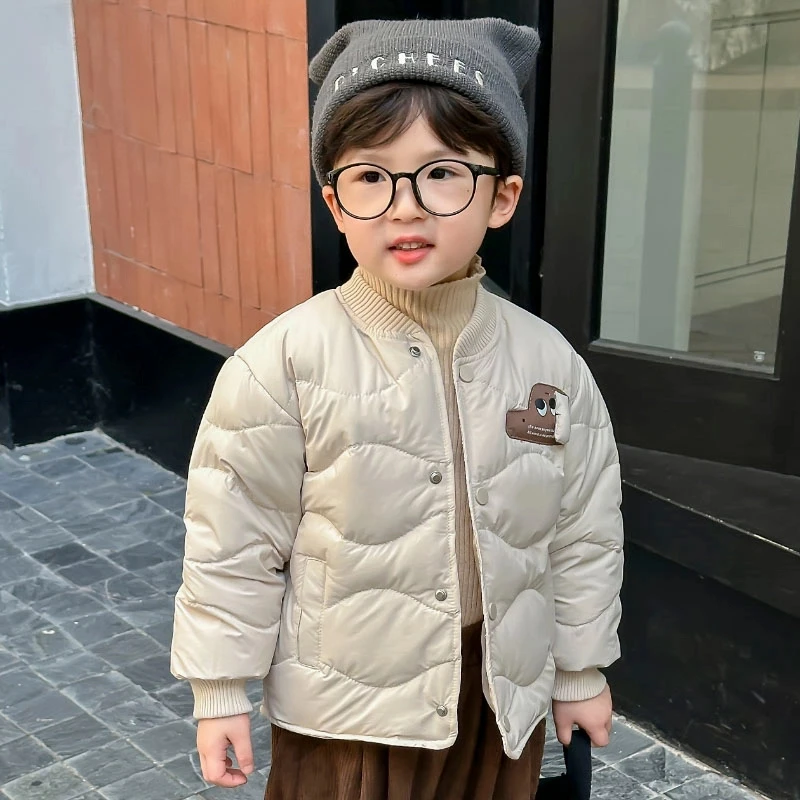 新款儿童绒内胆秋冬季男女童加厚外套中小童宝宝卡通保暖卡通
