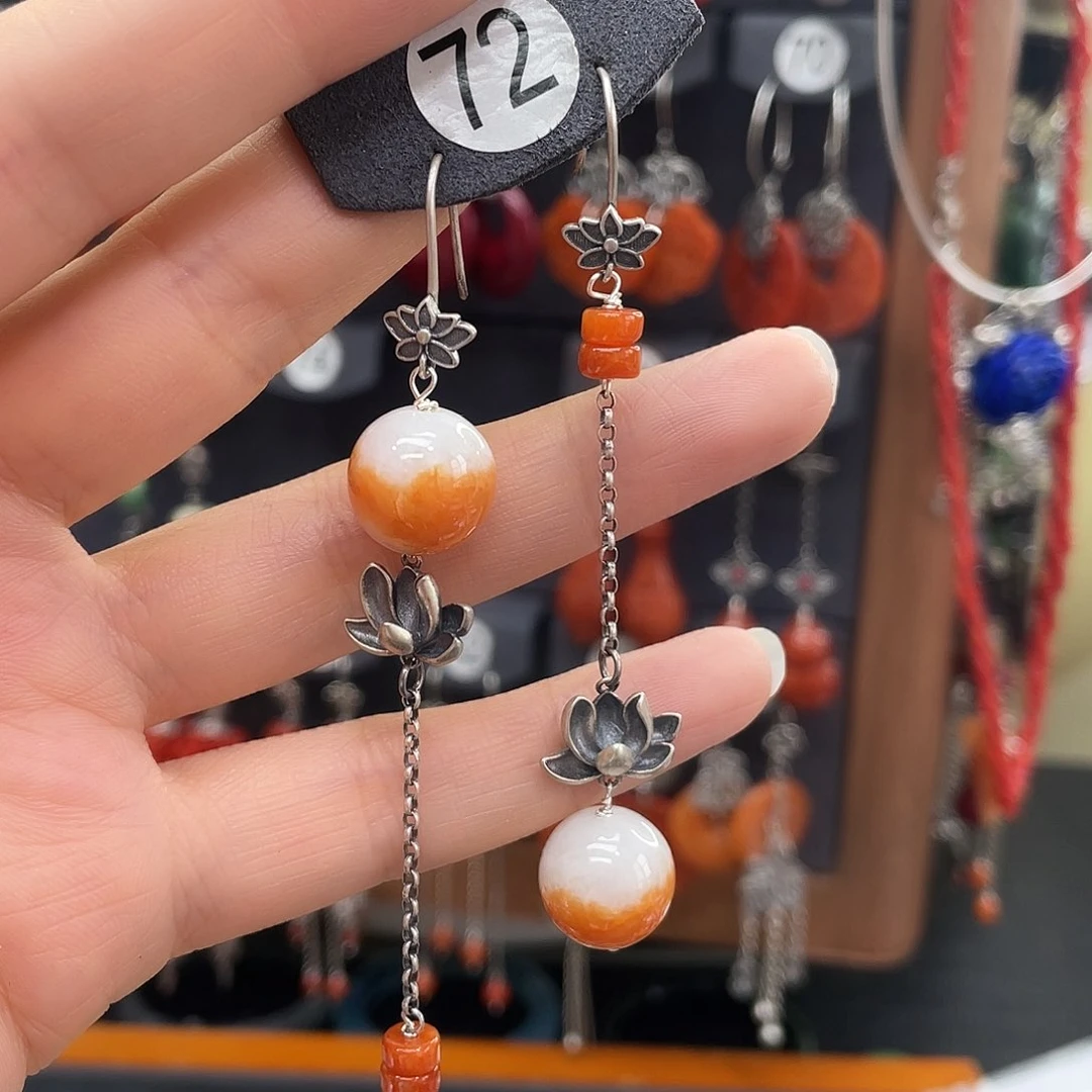 翡翠耳饰银S925镶嵌大*子155ghjhgh