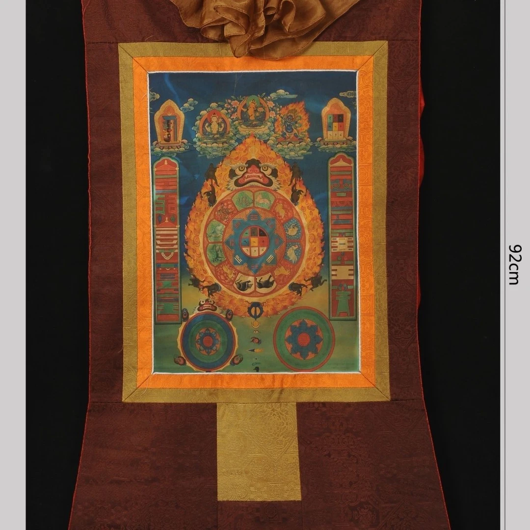 金刚手大势至菩萨唐卡挂画佛堂装饰客厅玄关壁画