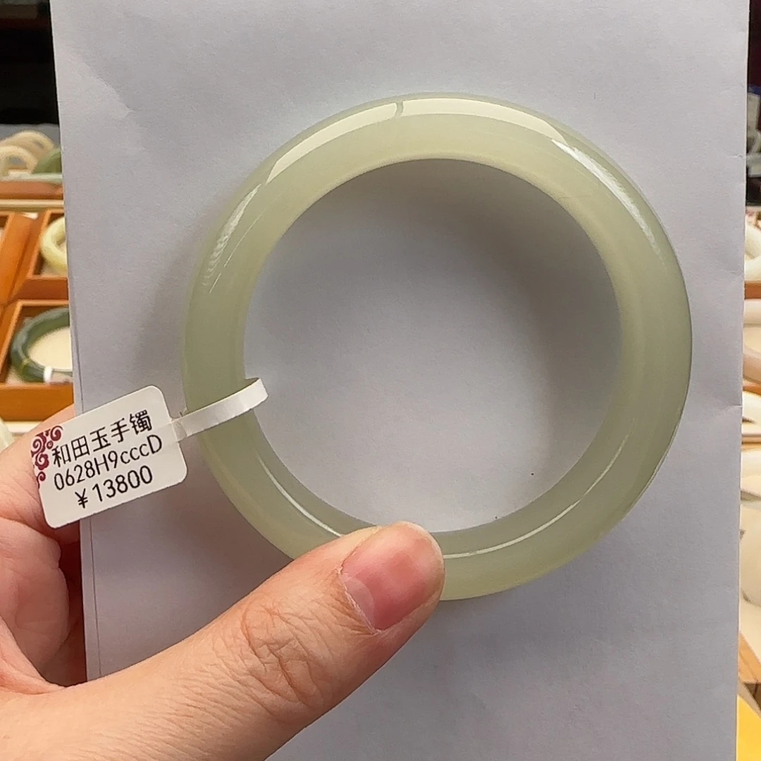 和田玉未镶嵌手镯57毕业高冰浅晴无包容