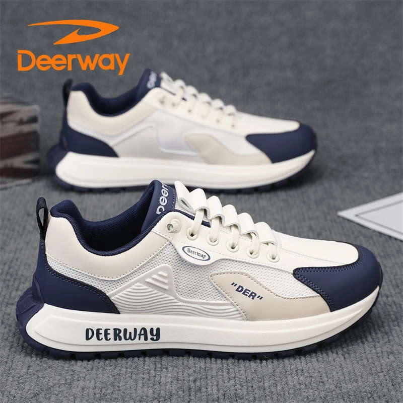 德尔惠男鞋夏季新款厚底百搭一脚蹬小白休闲鞋欧若动感风运动潮鞋