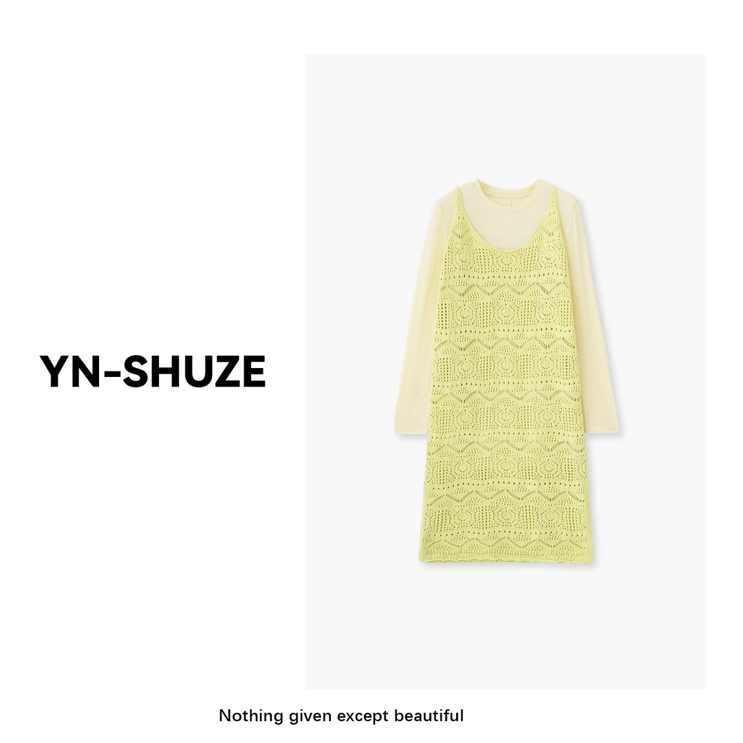 YN-SHUZE【初恋百利甜】百搭洞洞吊带连衣裙SZ-YNB-955