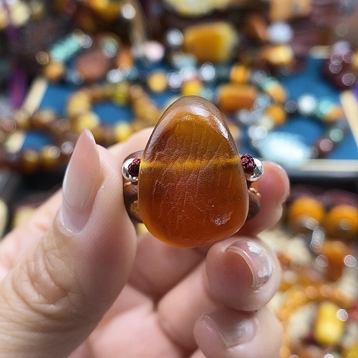 蜜蜡未镶嵌戒指戒指