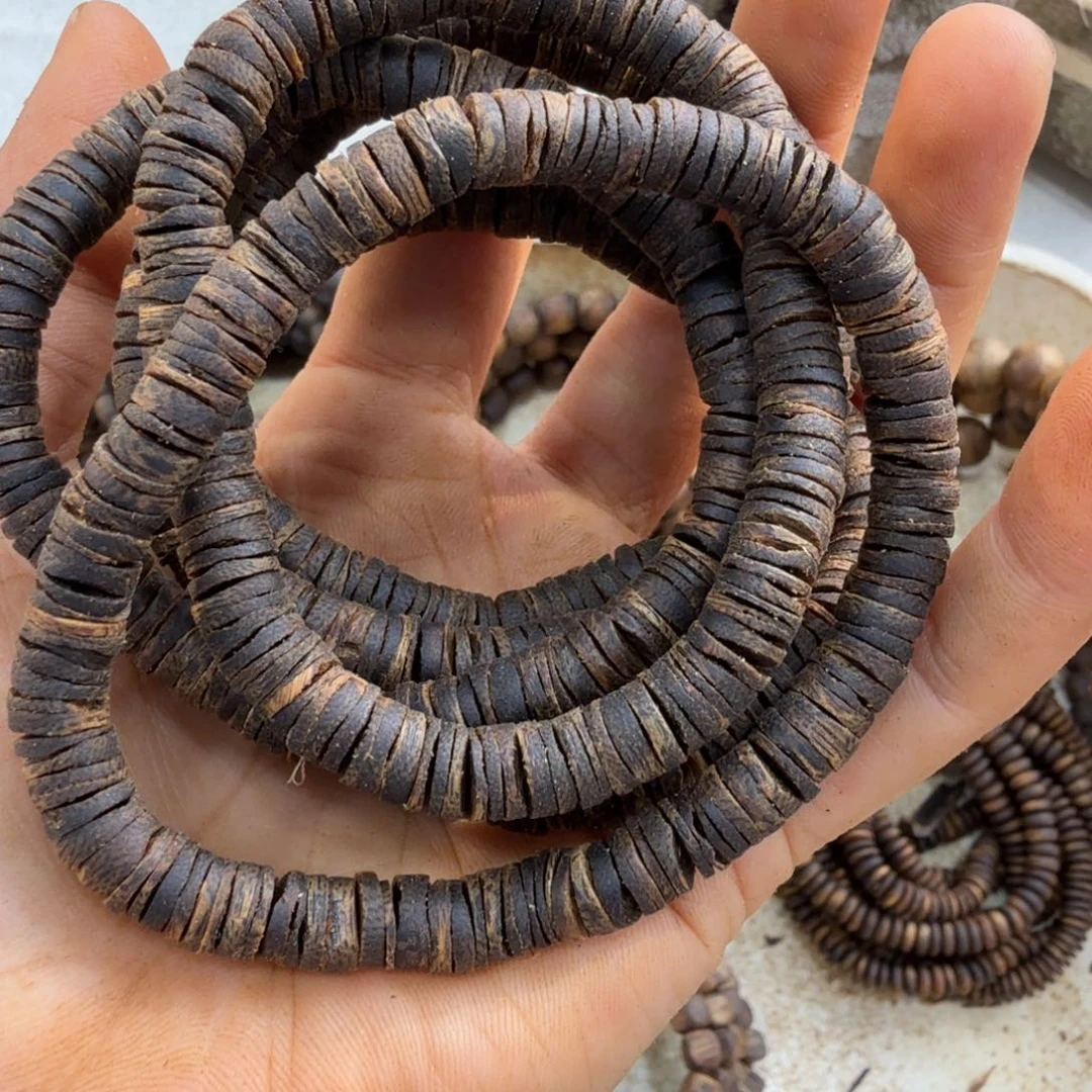 沉香碎屑沉香单圈沉水片珠7克多样性发一