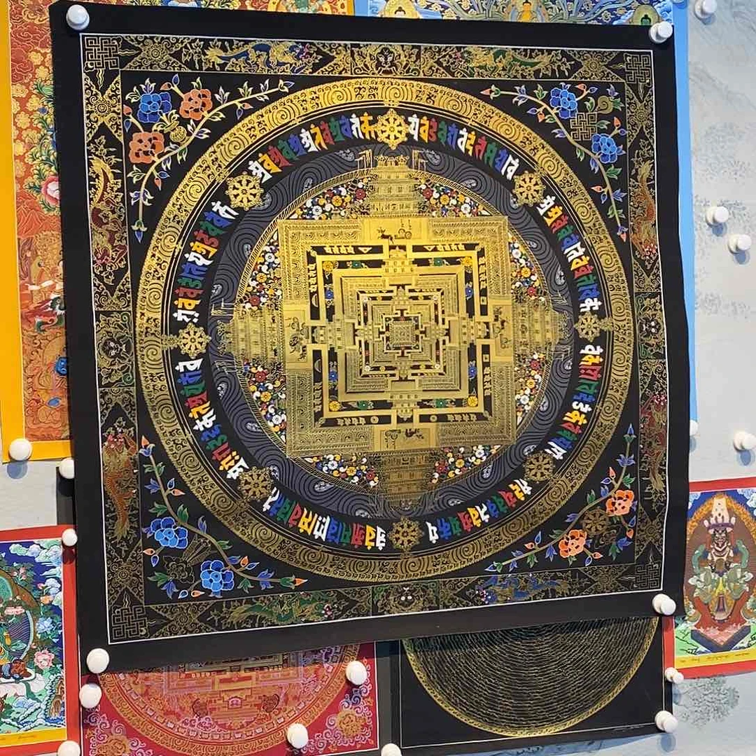 卷轴画C****知纯手绘坛城唐卡一米尺寸