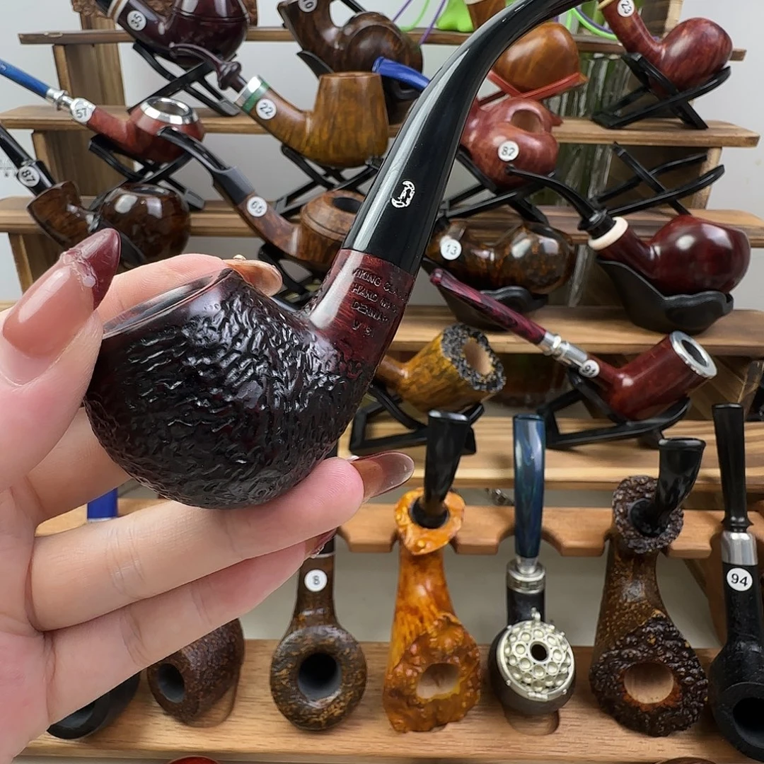 石楠木手工福尔摩斯弯烟斗