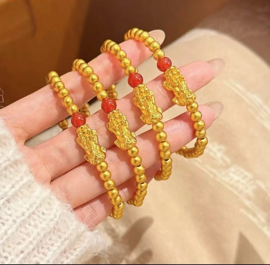 铜合金手链 时尚复古/宫廷手工女百搭金色饰品轻奢手饰女款首饰