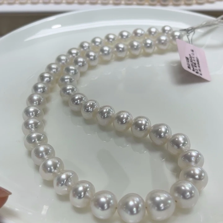项链银S925镶嵌海水珍珠9-12mm116号